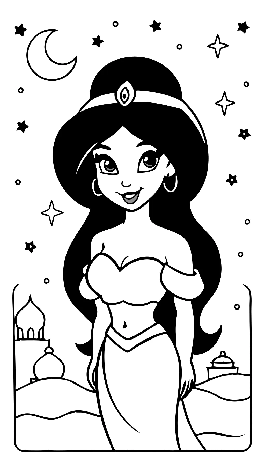 coloriage jasmin la princesse